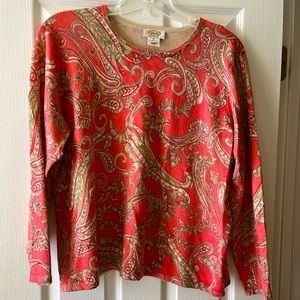 Silk/Cashmere Paisley Sweater